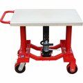 Pake Handling Tools Low Profile Post Lift Table, 1000 Lb. Cap., 30x20 Platform with Stainless Cover, 25 to 37 Lift Range PAKMP1037S